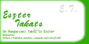 eszter takats business card